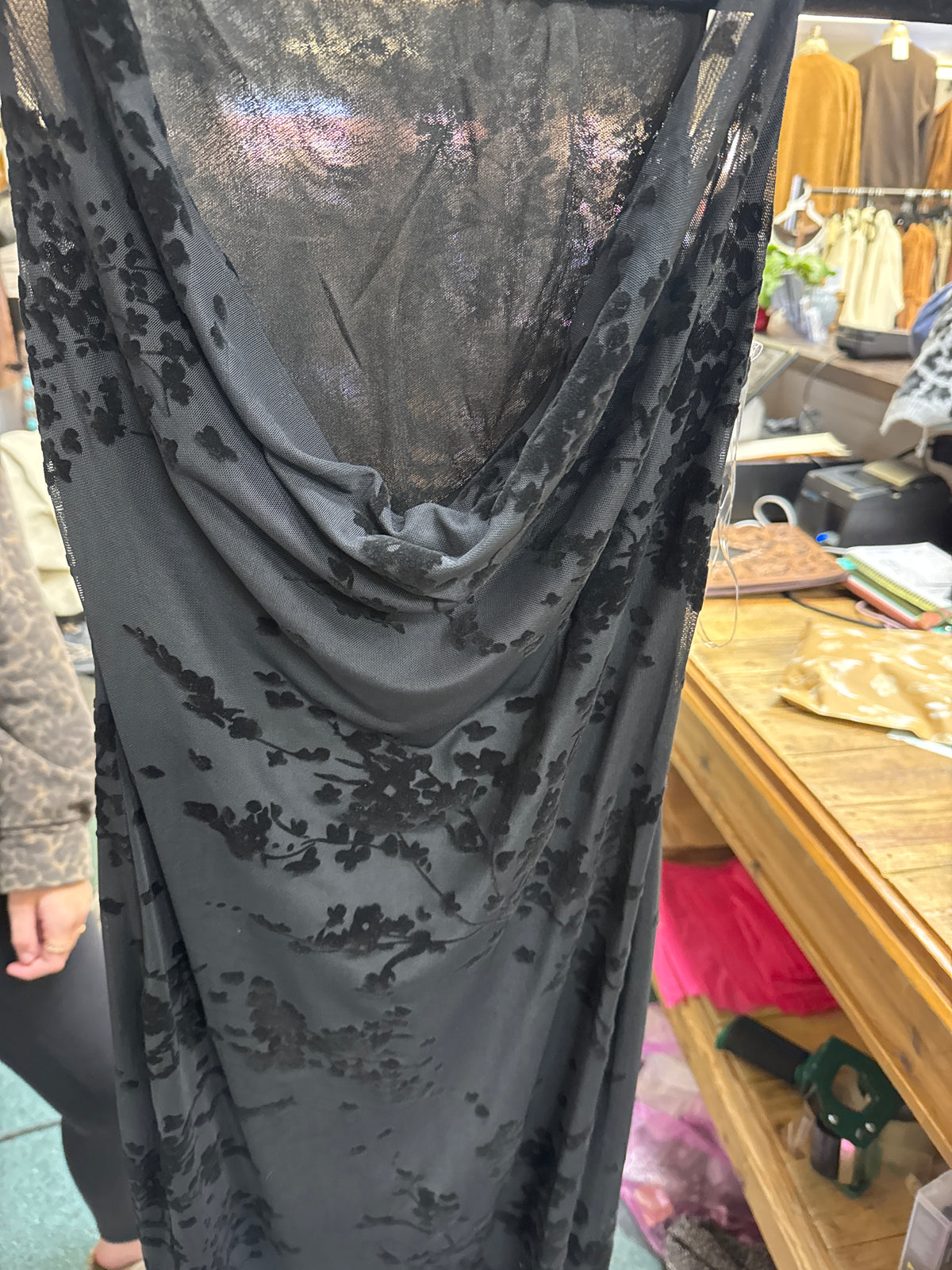 Black floral dress