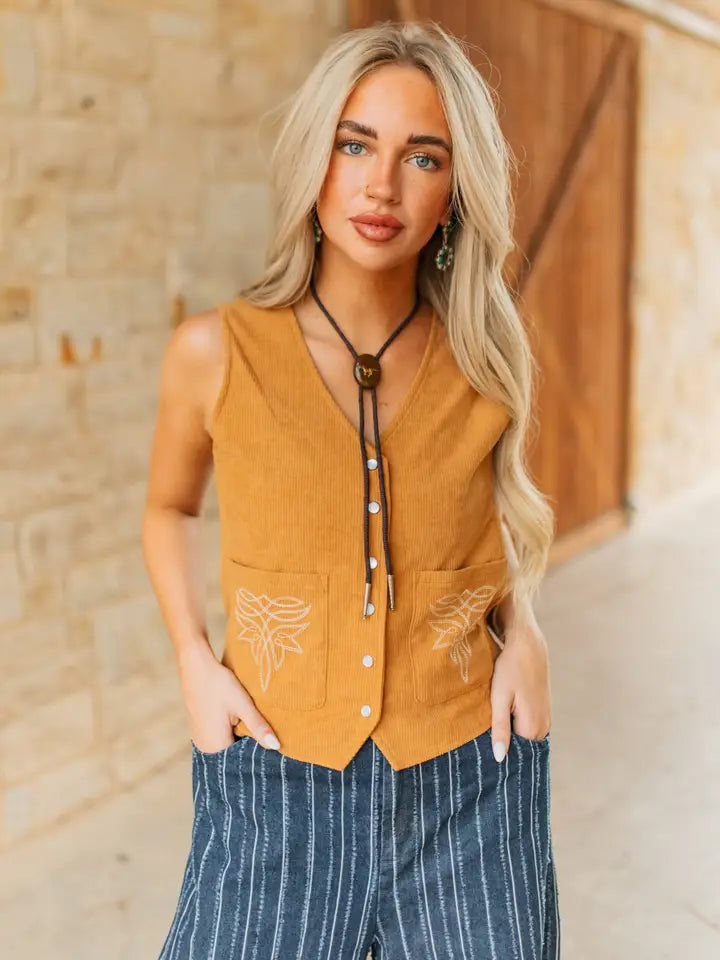 Pearl snap vest