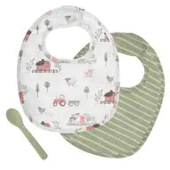 Muslin Bib Set with Spoon