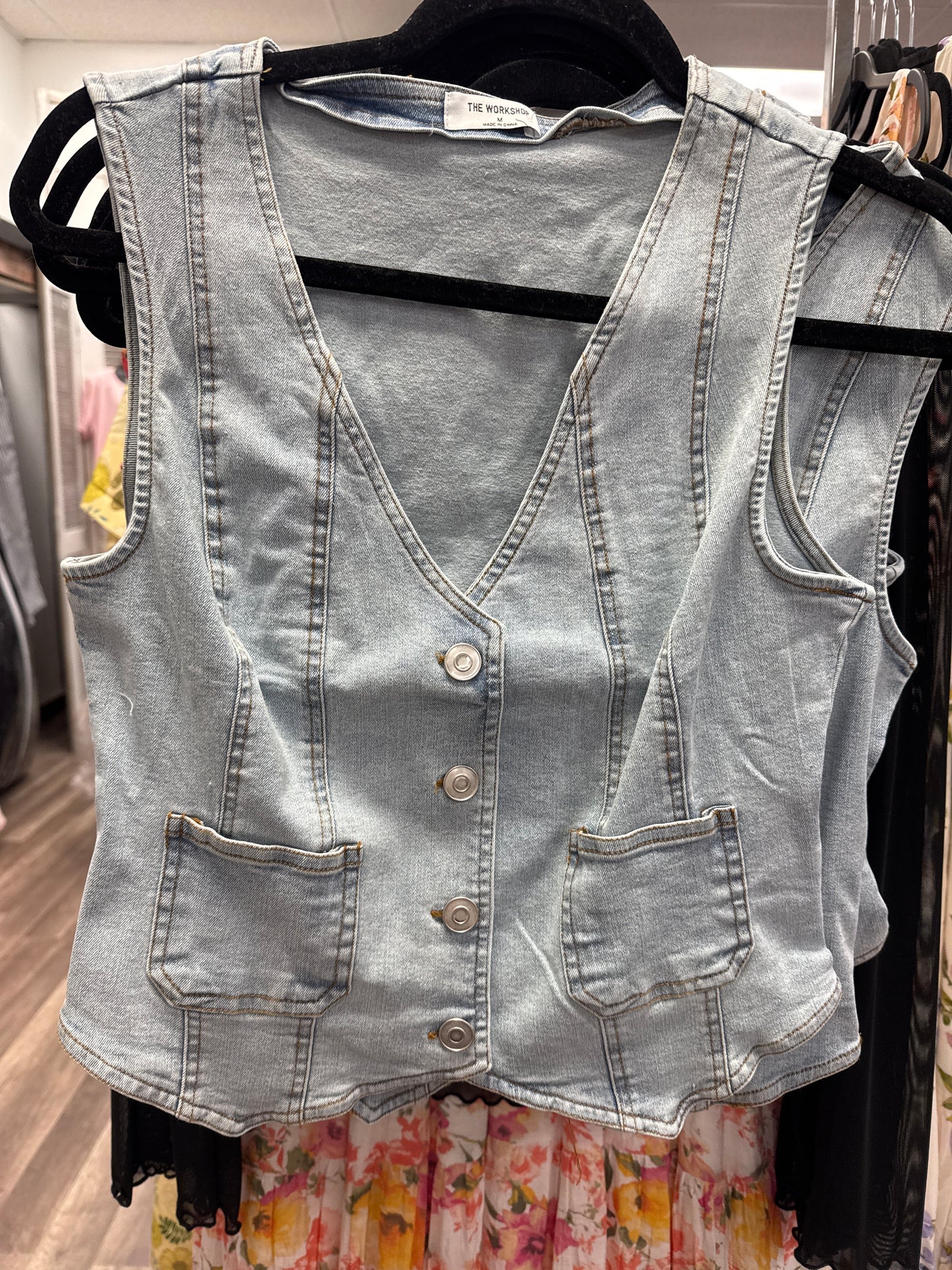Basic denim vest