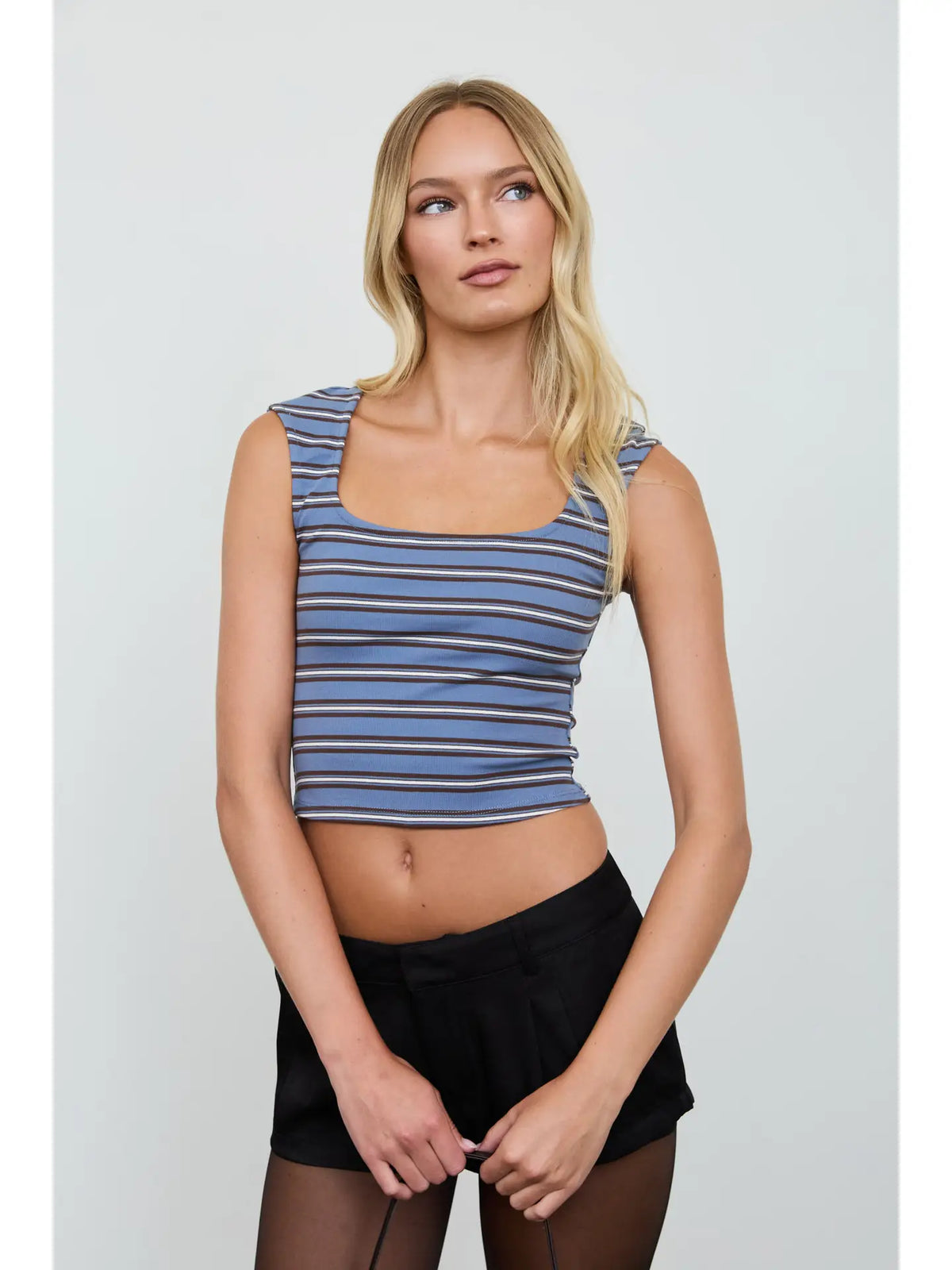 Square neck layering top