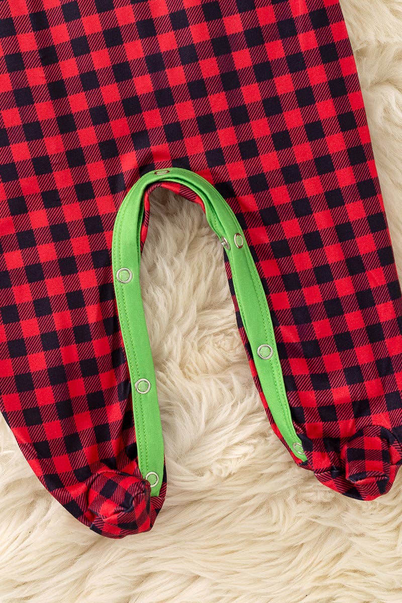 Plaid Christmas character printed