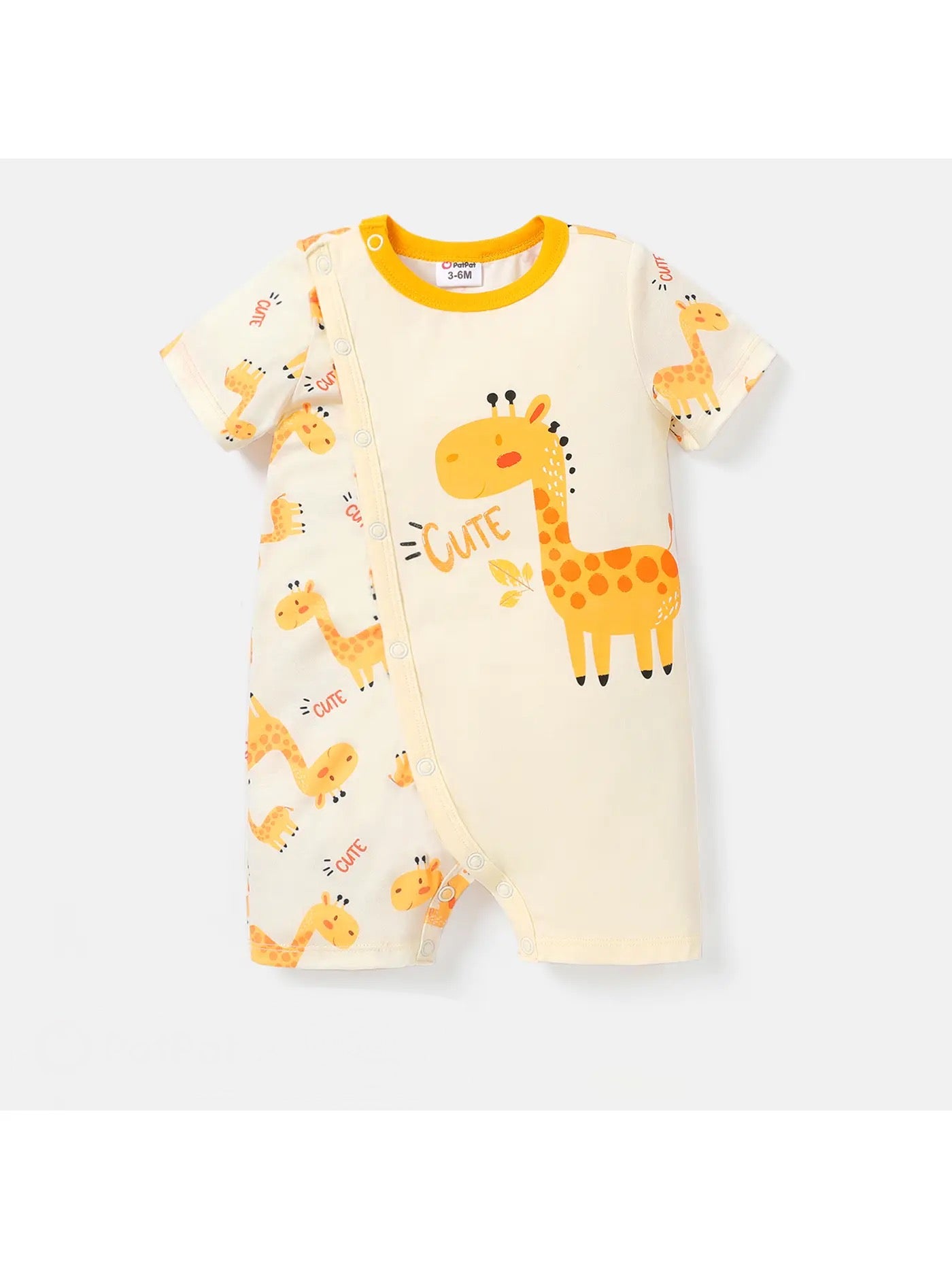 Giraffe Button Romper