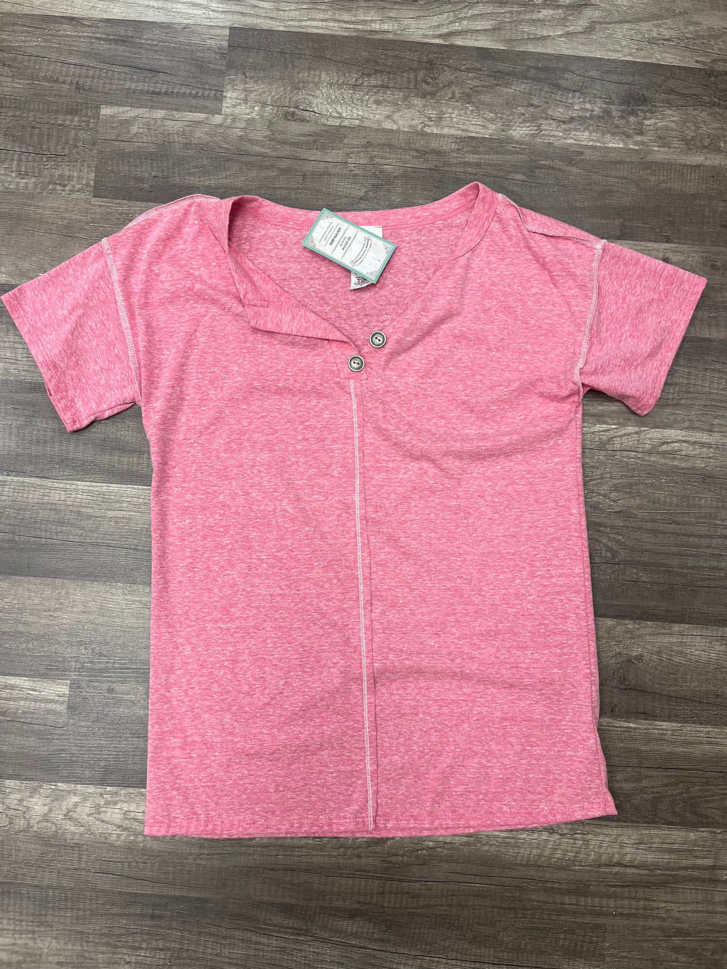 Button Neck Knit Tee