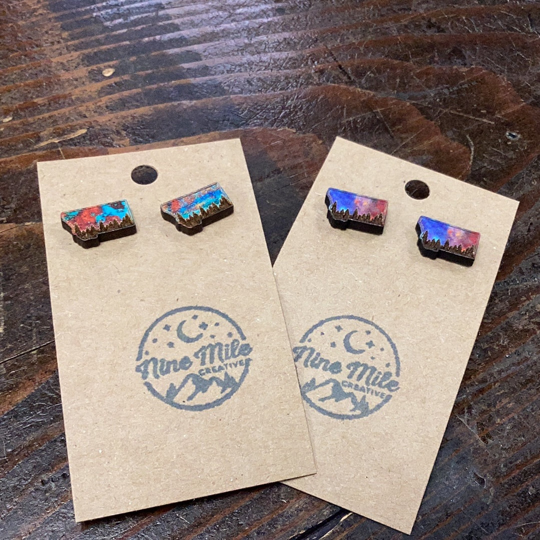 Montana Mountain Stud Earrings