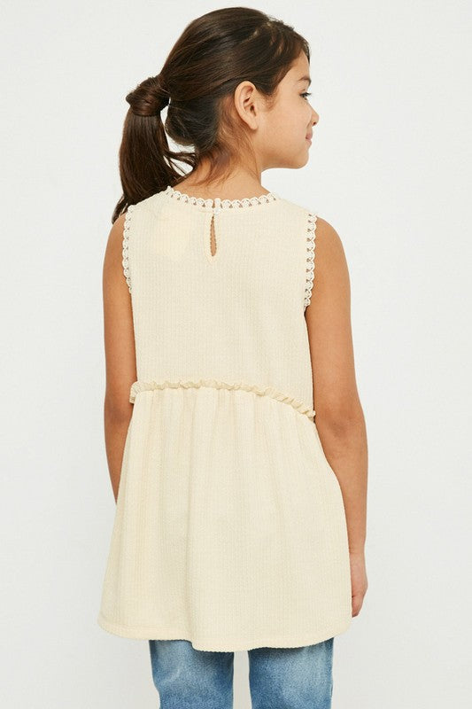 Anastasia Pleated Ruffle Tank