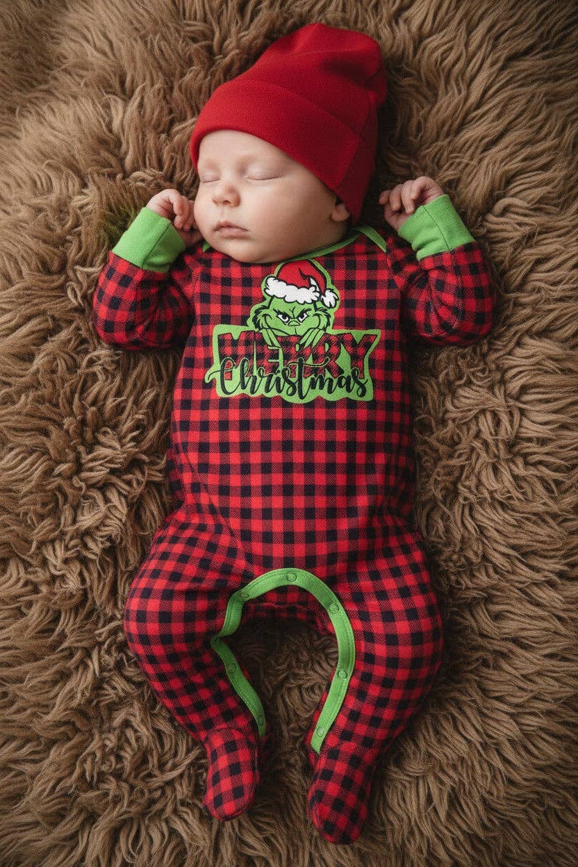 Plaid Christmas character printed