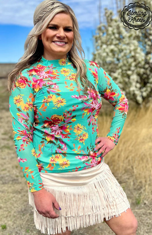 Floral Queen Sheer Top