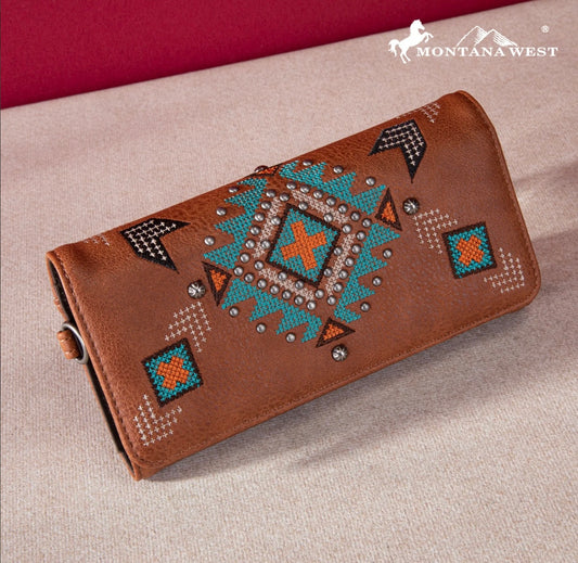 Embroidered Aztec Wallets