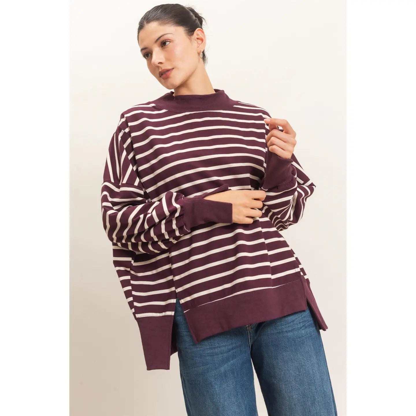 Raspberry sweater