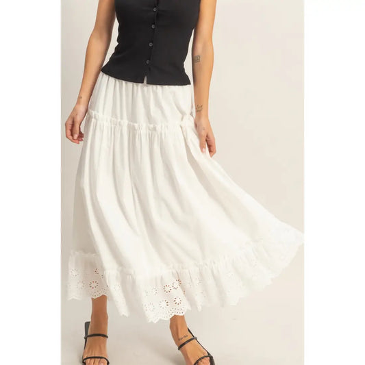 Eyelet skirt