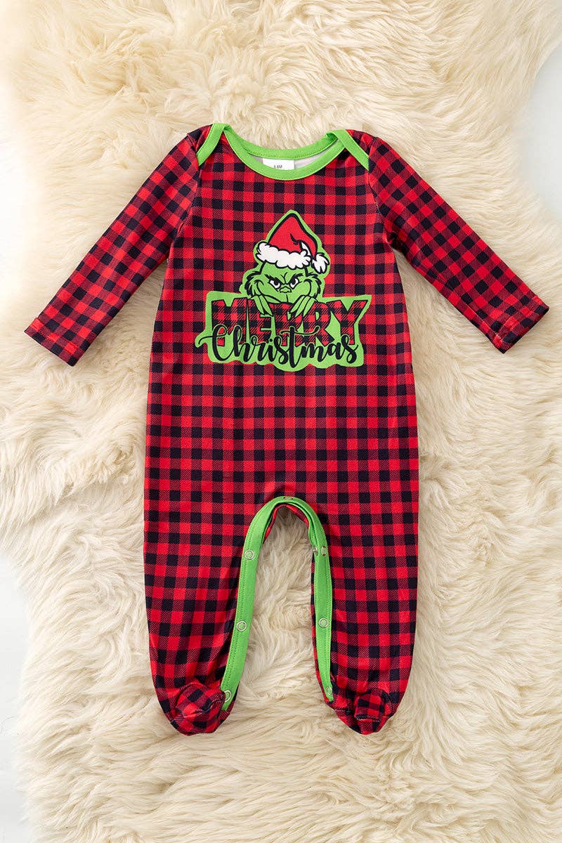 Plaid Christmas character printed