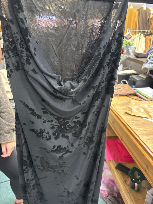 Black floral dress