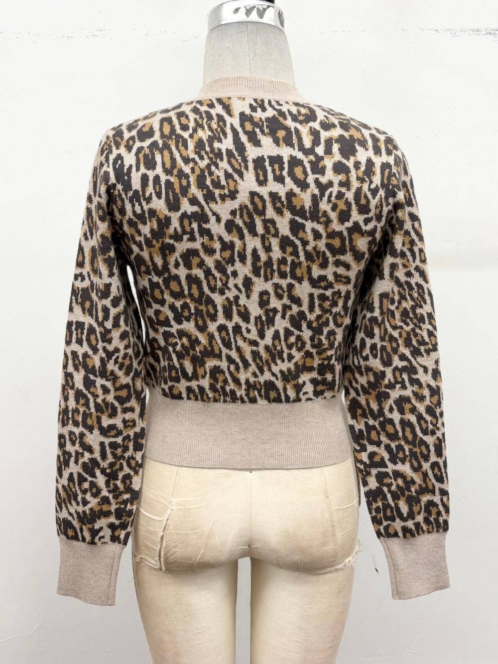 Leopard Print Knit Cardigan