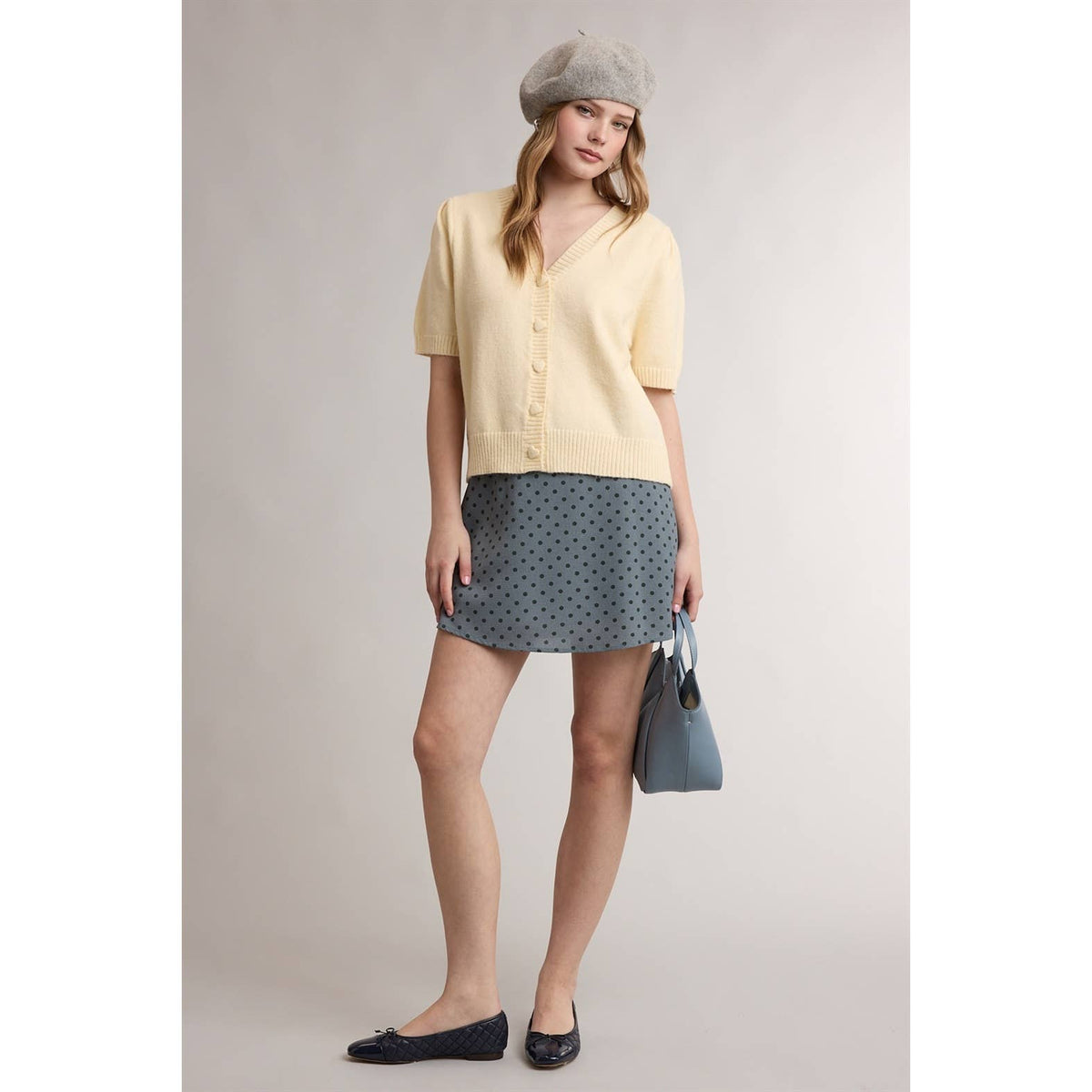 POLKA DOT MINI A LINE SKIRT