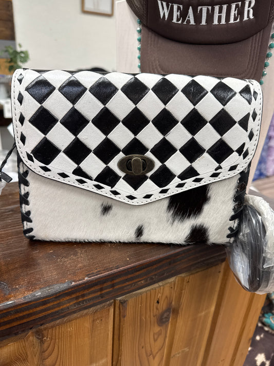 Checkered crossbody