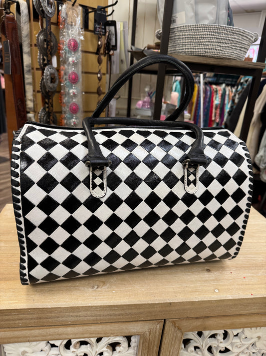 Checkered speedy bag