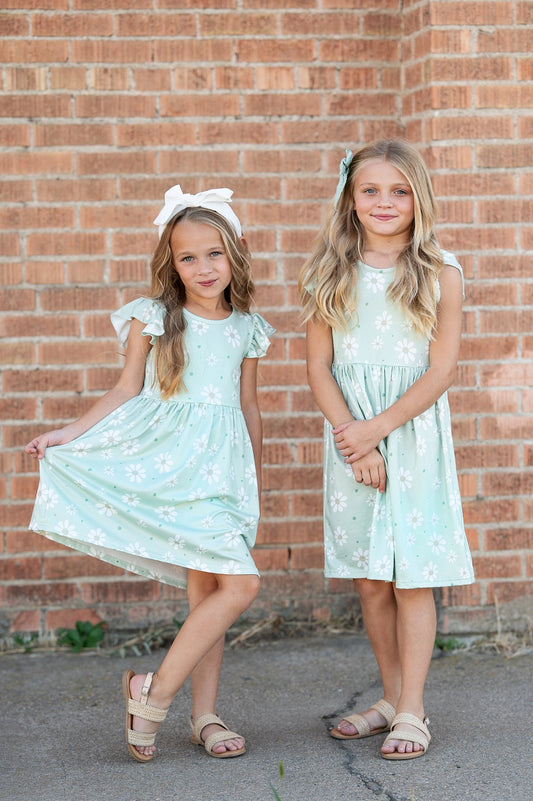 Sage Daisy dress