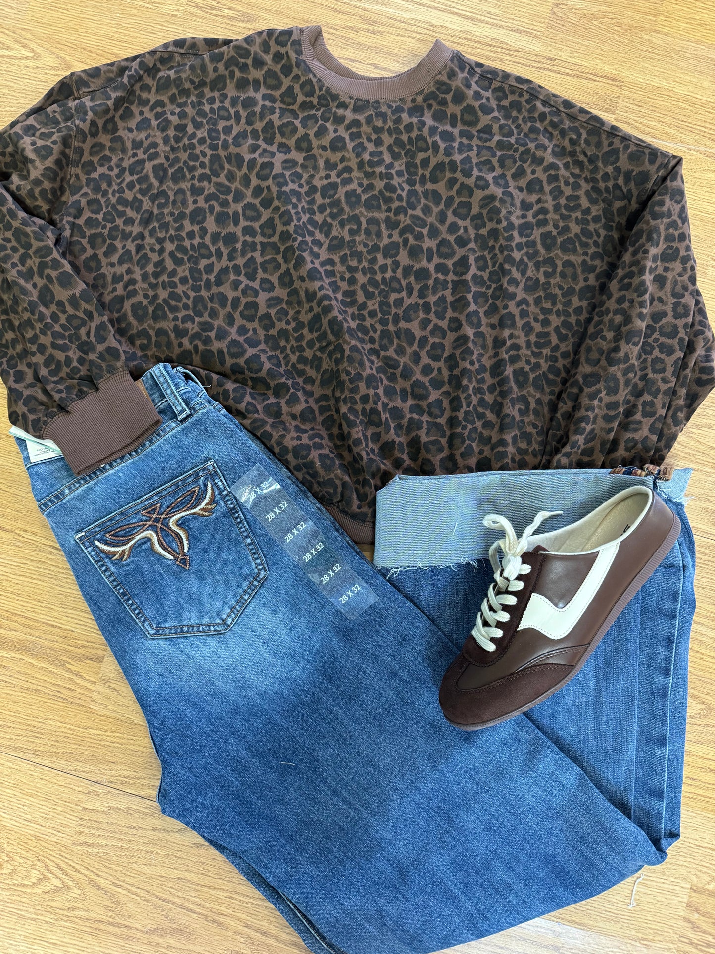 Chocolate leopard top