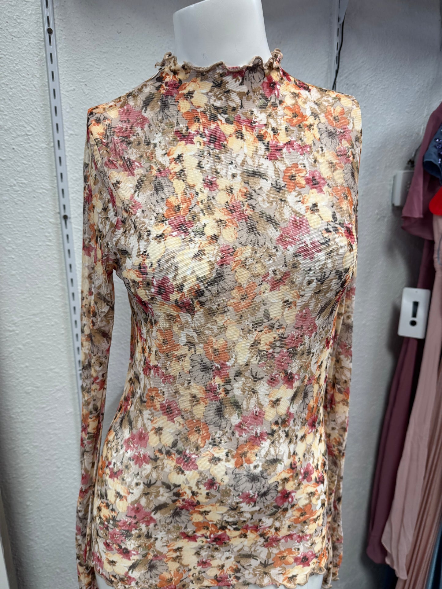Fall floral sheer