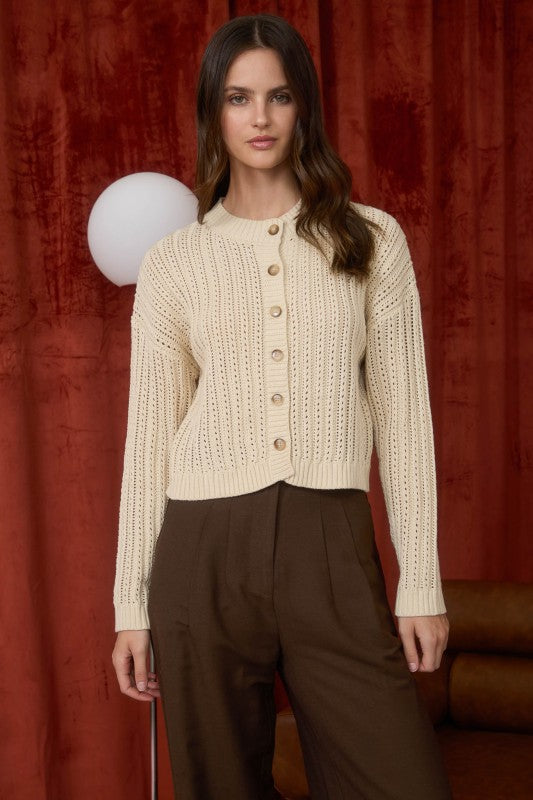 Oatmeal knit Cardigan