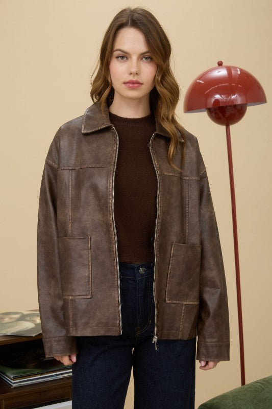 Pleather jacket