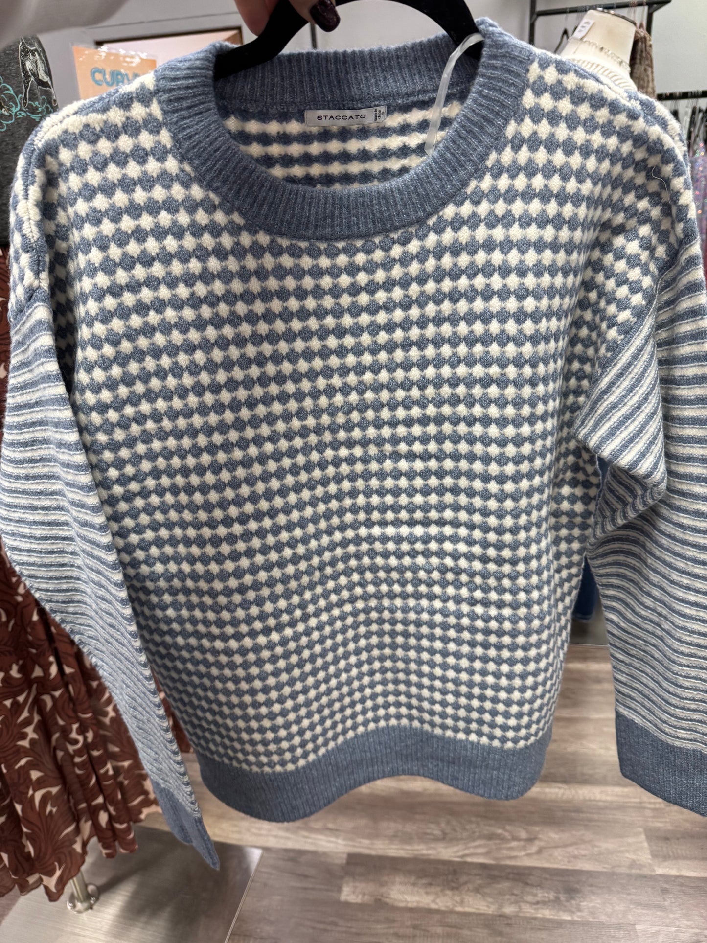 Slate checkered sweater