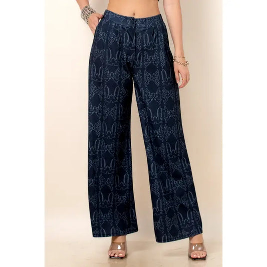 Boot stitch print pants