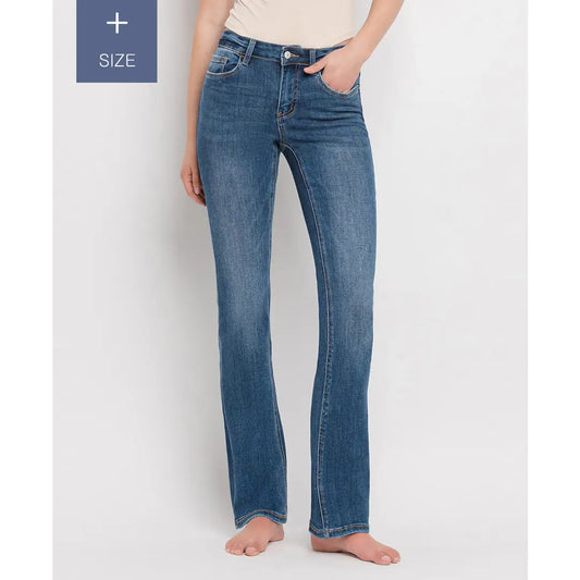 Titillating mid rise bootcut