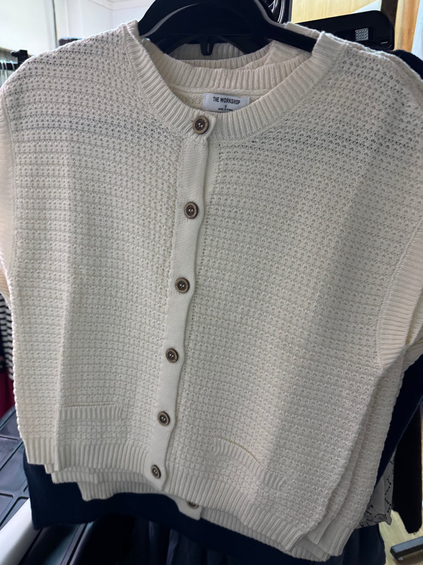 White out sweater vest
