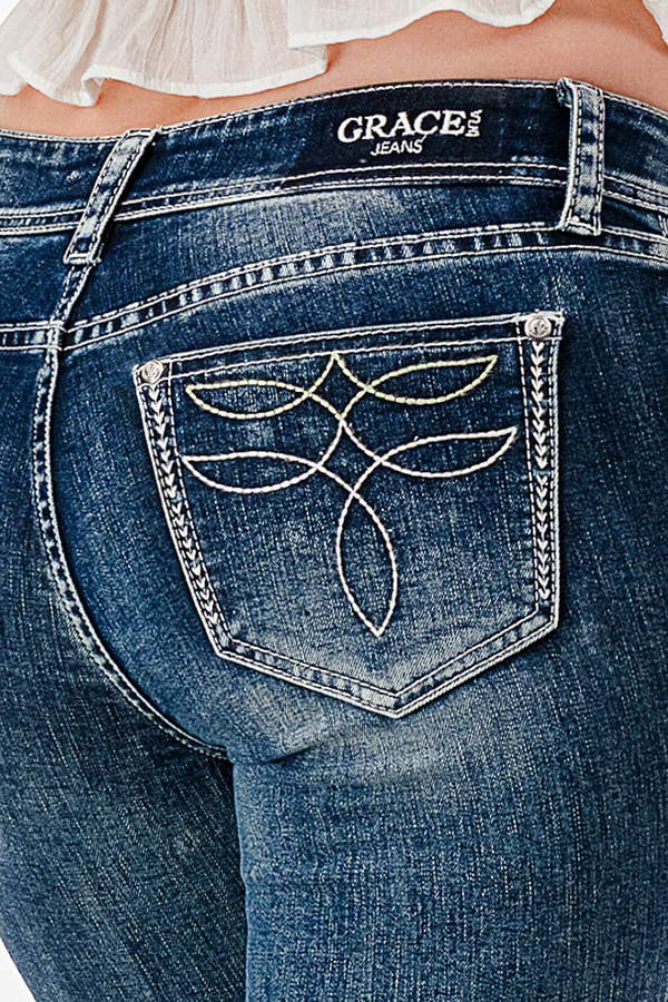 Boot cut western stitch
