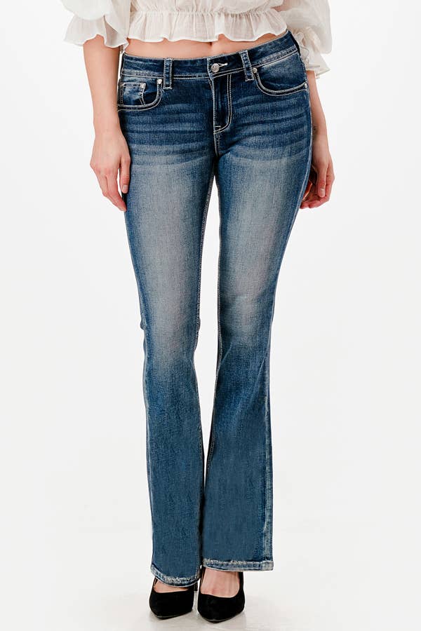 Boot cut western stitch