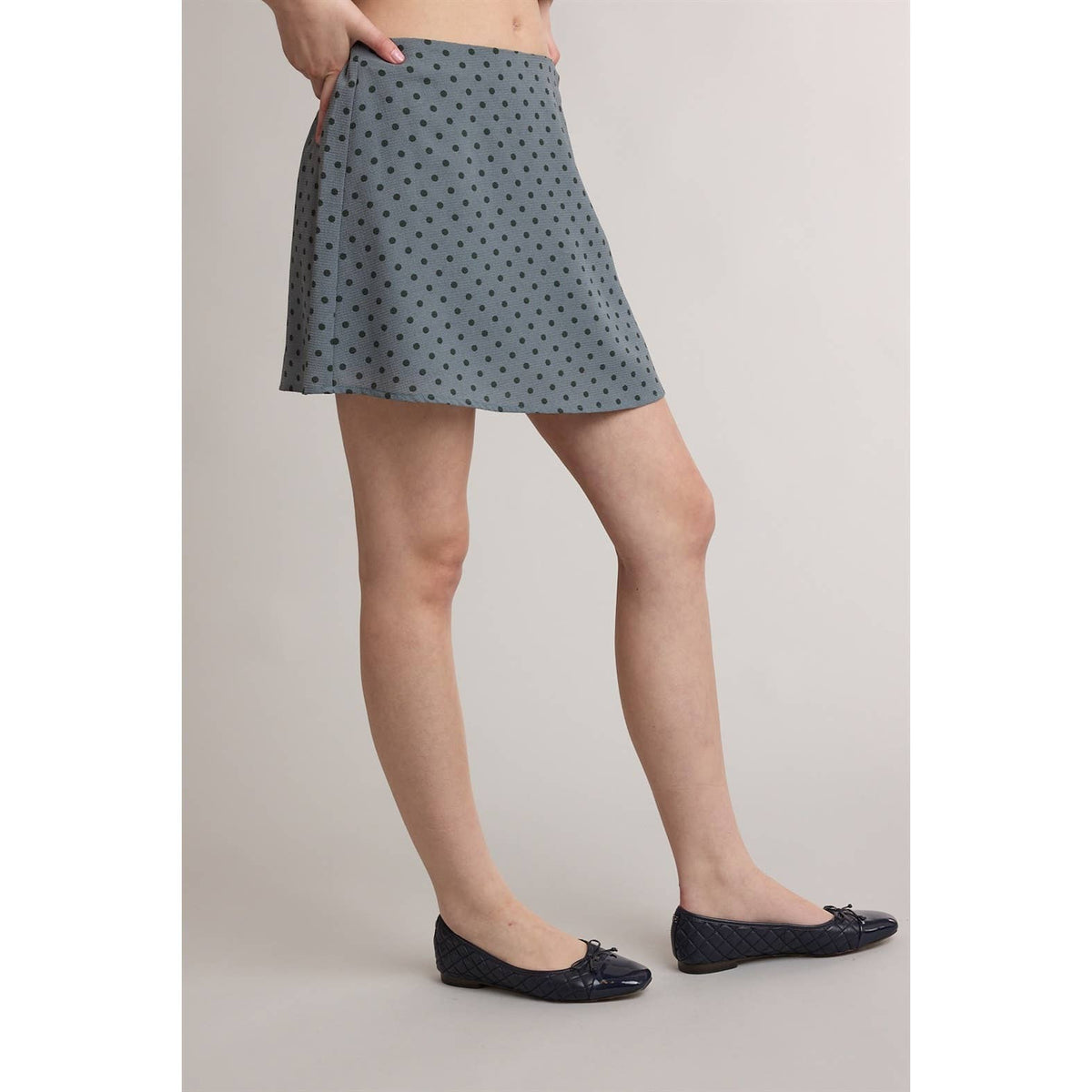 POLKA DOT MINI A LINE SKIRT
