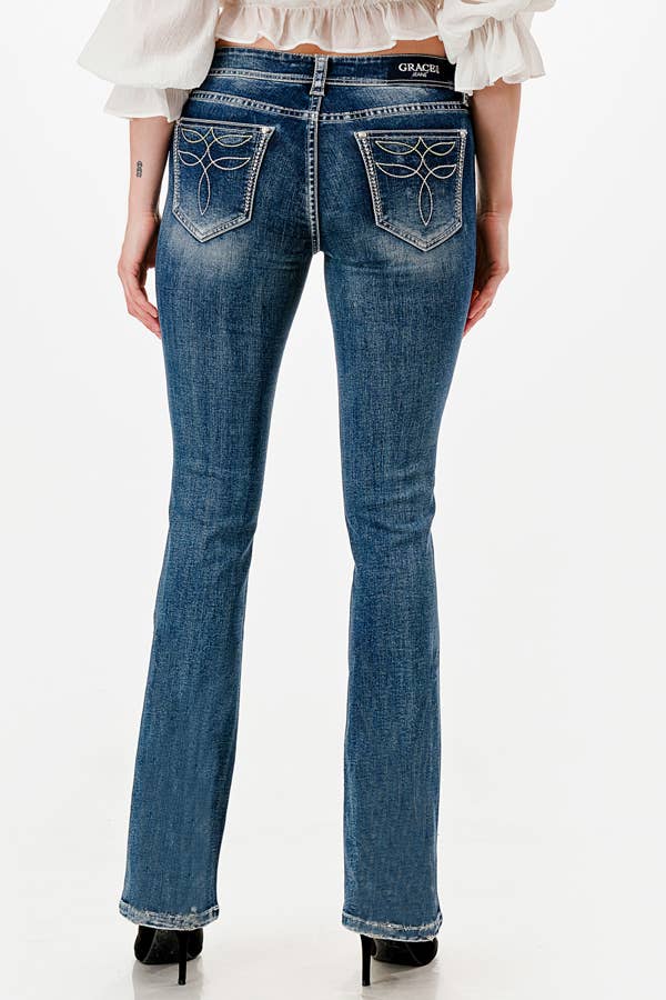 Boot cut western stitch