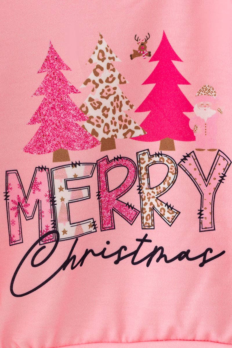 Merry Christmas Pink ruffle set