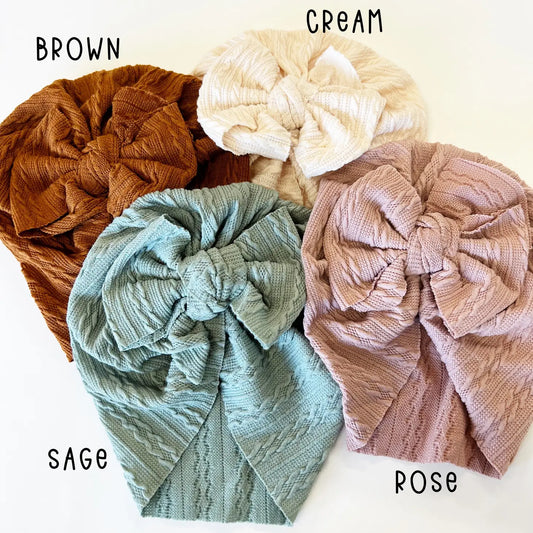 Woven Cable Knit Bow head wrap