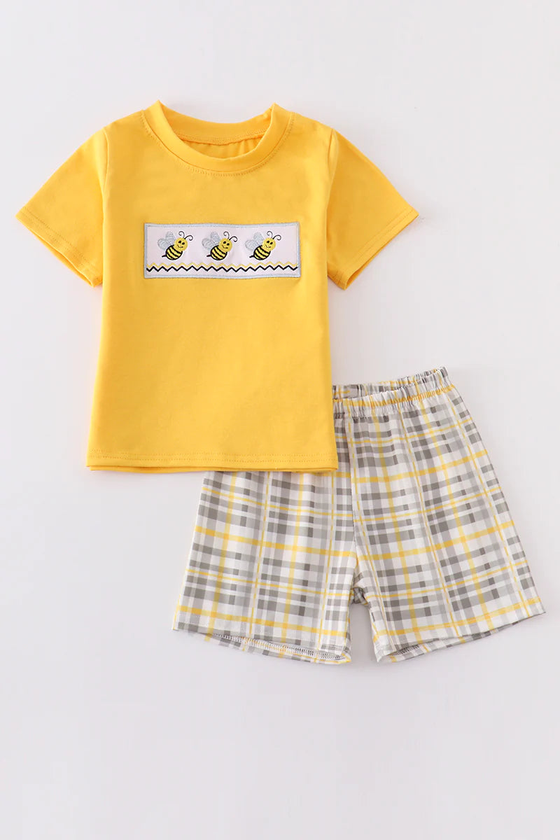 Bennett Bee Plaid Set