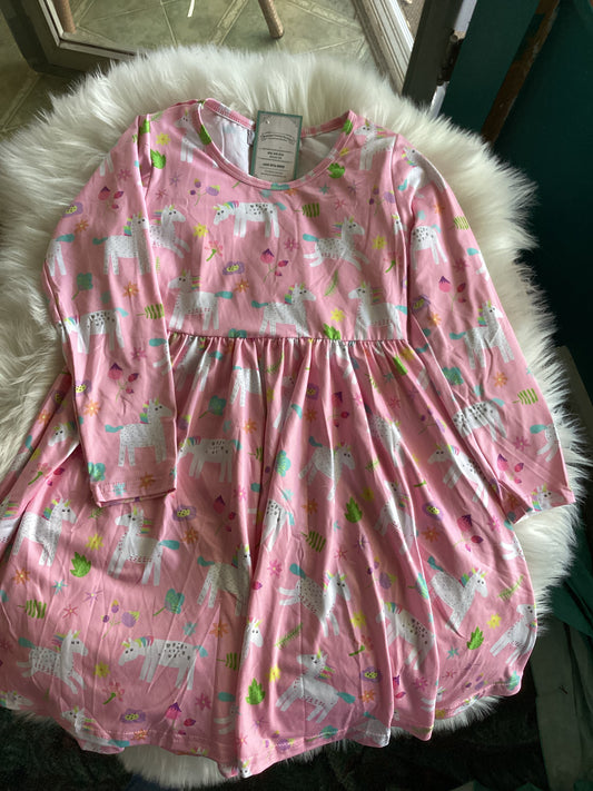 Pink Rainbow Unicorn Dress