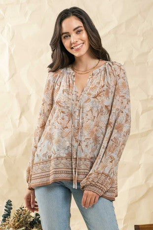 Plus Flora Button Up